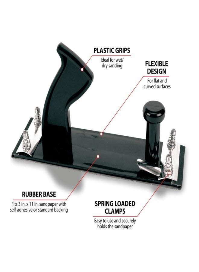 بيرفورمانس تول لوح الصنفرة المرن W1021 من Performance Tool، مثالي للأسطح المستوية أو المنحنية، يتضمن صنفرة وورقة صنفرة واحدة مقاس 3 بوصات × 11 بوصة - Image 2