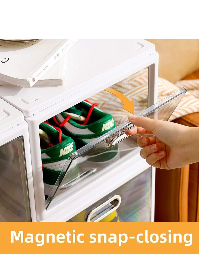 RollsTimi  4 Layers Folding Shoe Box Sets, Stackable, Large Capacity Suitable For Most Shoes - Image 4