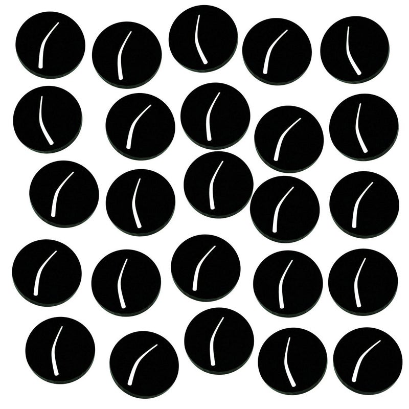 LITKO Paper Miniature Bases | Round | Circle | Slotted Paper Figure Holder | Compatible with Dungeons and Dragons | Game Card Stands (3mm Black Acrylic, 20mm) - Image 5
