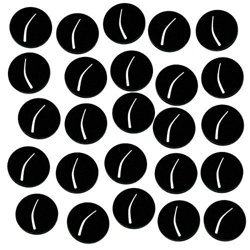 LITKO Paper Miniature Bases | Round | Circle | Slotted Paper Figure Holder | Compatible with Dungeons and Dragons | Game Card Stands (3mm Black Acrylic, 20mm) - Image 1