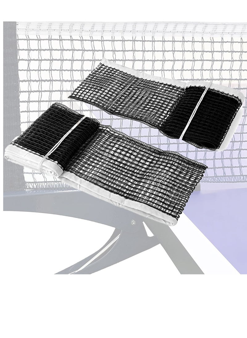 SYOSI - 2pcs 70.8 inches Table Tennis Replacement Net，Heavy Duty String Tension Ping Pong Nets for IndoorOutdoor Table Tennis Nylon Net, for Any Table 60 to 72 InchBlack Color - Image 1
