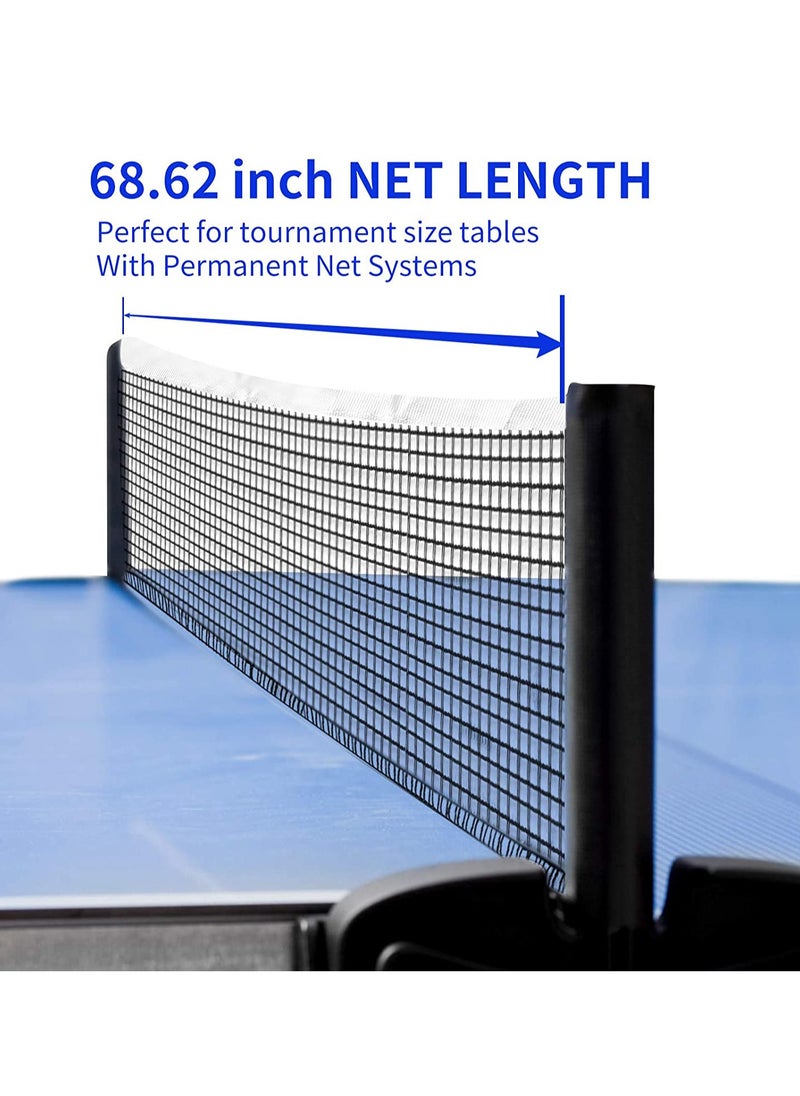 SYOSI - 2pcs 70.8 inches Table Tennis Replacement Net，Heavy Duty String Tension Ping Pong Nets for IndoorOutdoor Table Tennis Nylon Net, for Any Table 60 to 72 InchBlack Color - Image 1