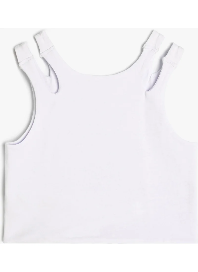 KOTON Crop Undershirt Double Strap Cotton
