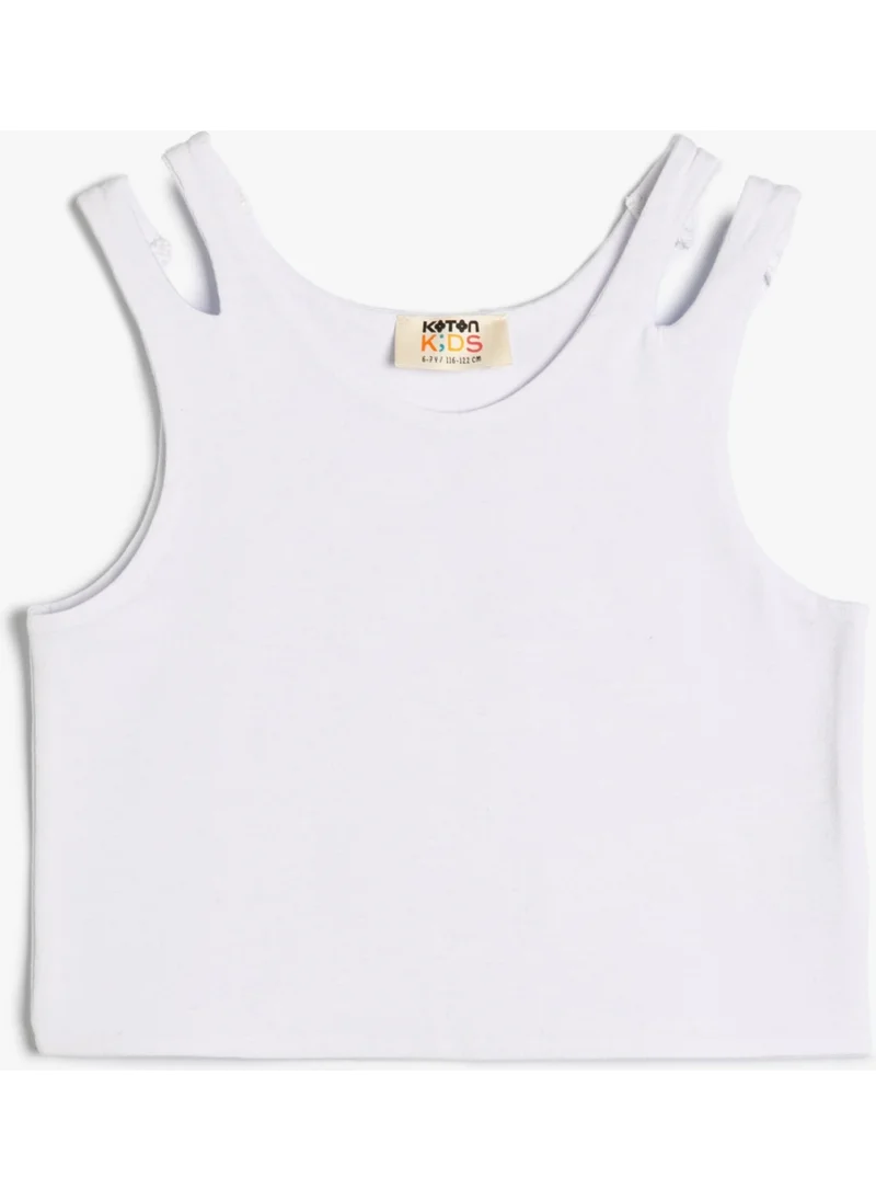 KOTON Crop Undershirt Double Strap Cotton