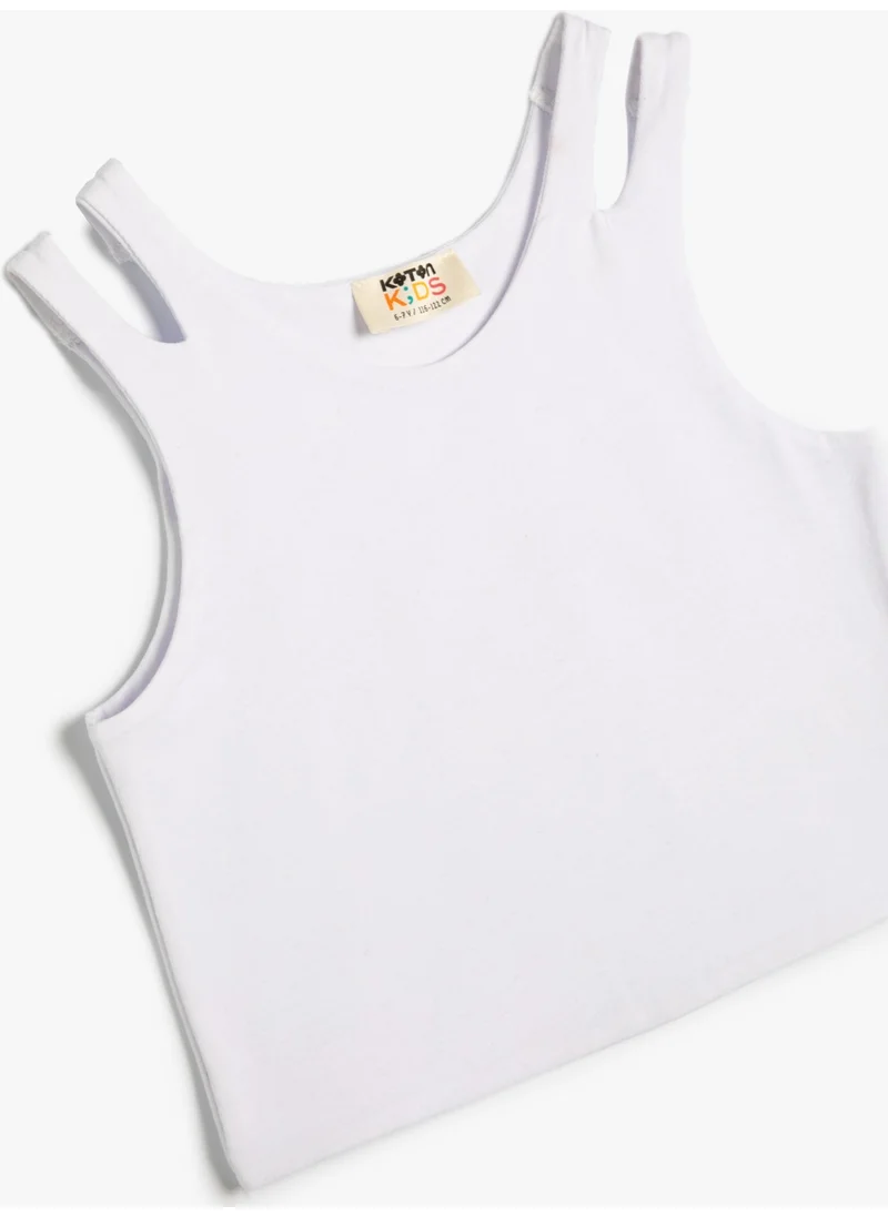 KOTON Crop Undershirt Double Strap Cotton