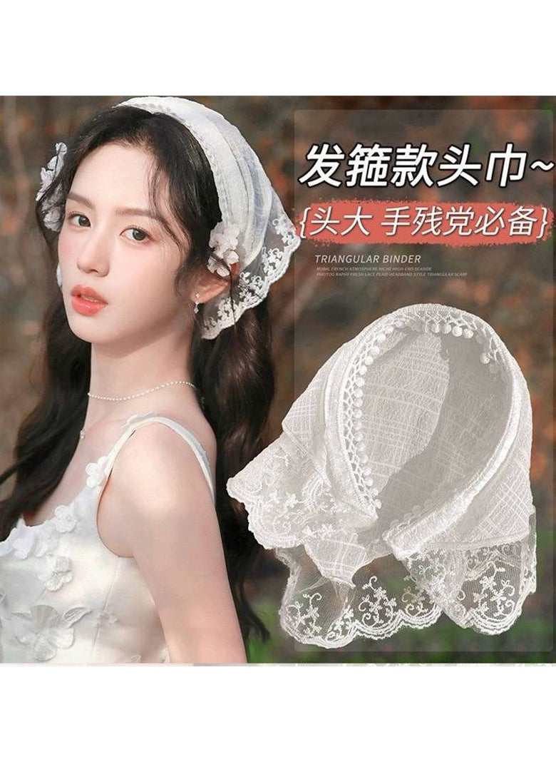 Generic - Boho Stylish Headband with Elegant Design, decorated with luxurious lace embroidery and soft floral accents. A perfect piece that adds a romantic and attractive touch to your look, whether for special occasions or chic everyday styles! - Image 1