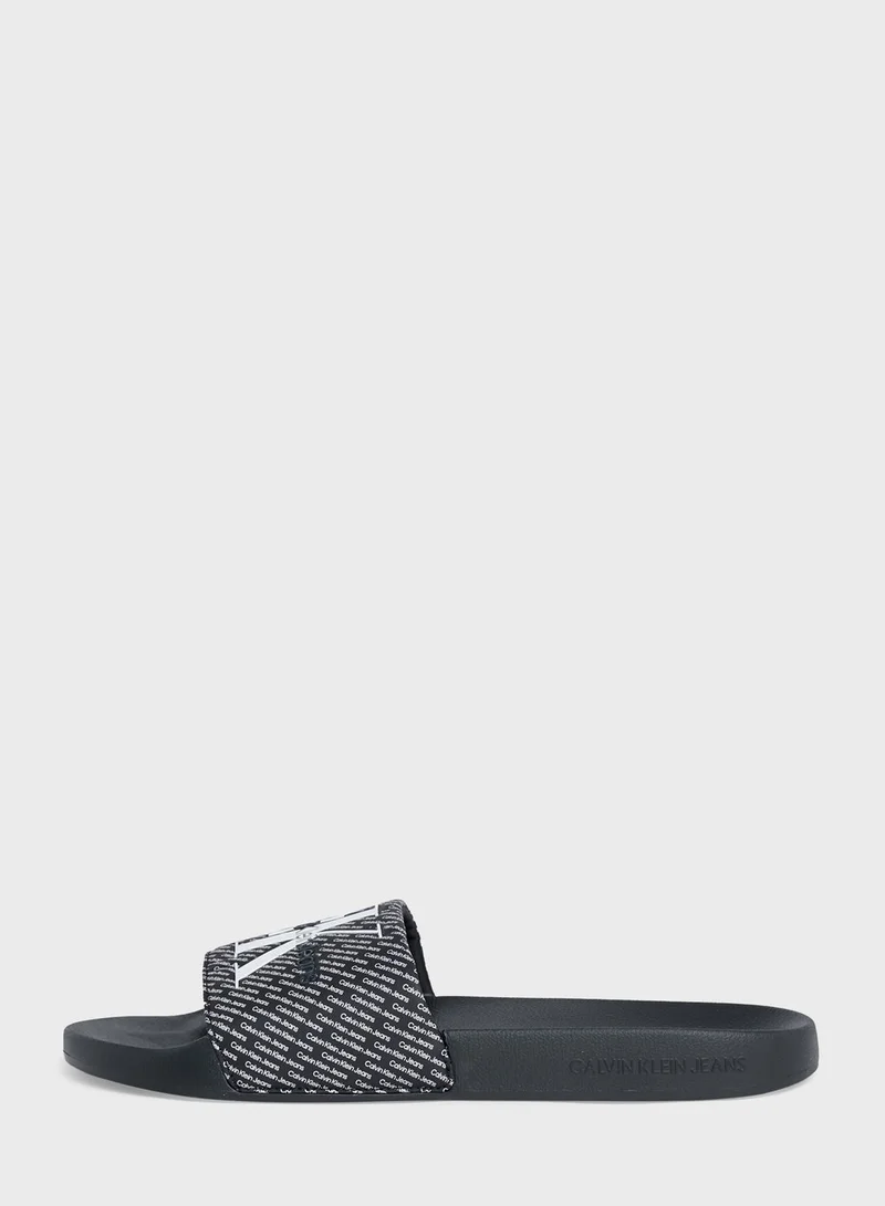Calvin Klein Jeans Logo Aop Slides