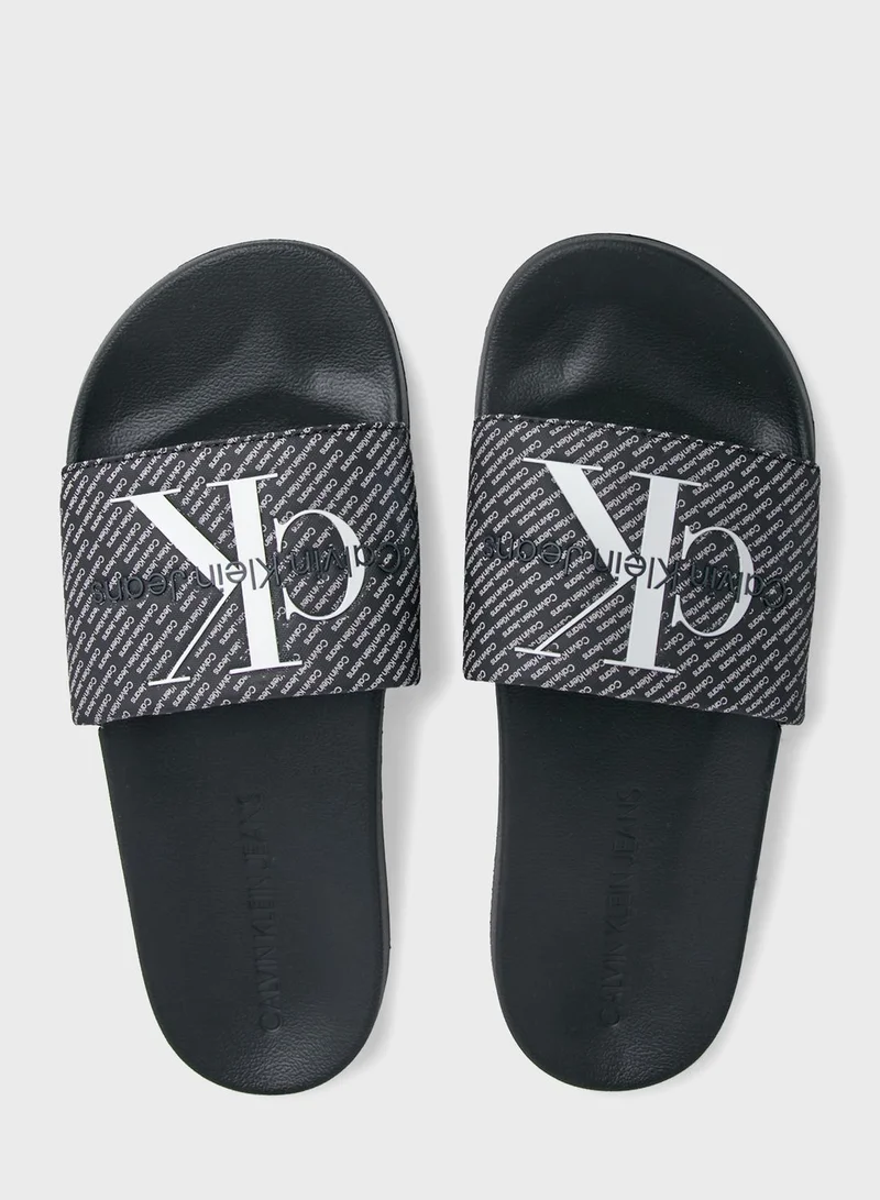 Calvin Klein Jeans Logo Aop Slides