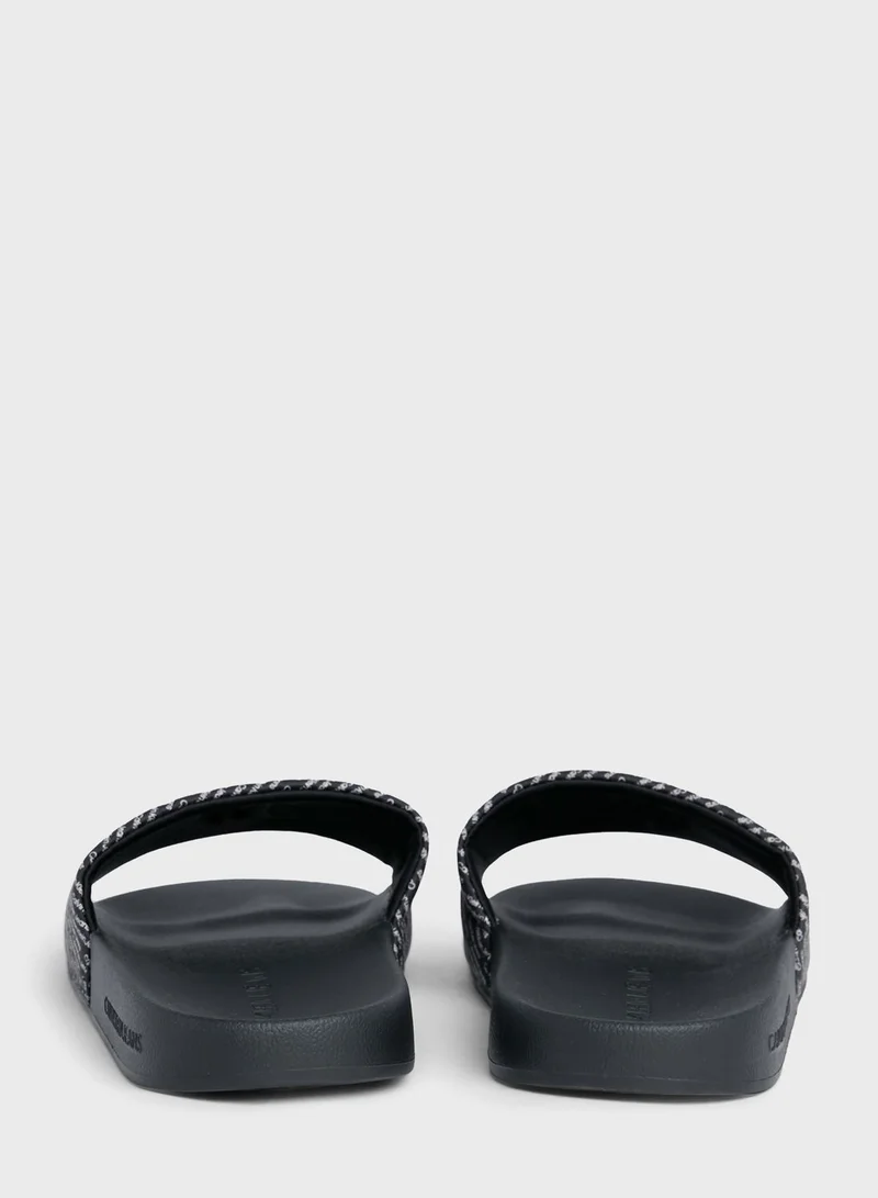 Calvin Klein Jeans Logo Aop Slides