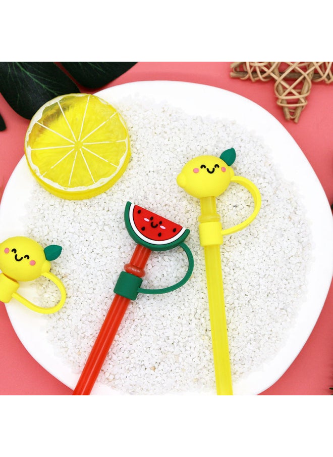 Generic - 3d Silicone Straw Cap Cute Cartoon Dustproof Straw Plug Creative Pvc Sleeve Durable Drinking Utensils Kitchen Accessories-Color:Penguin 8mm-new-Specifications:Includes Straw (straws In Random Colors) - Image 1
