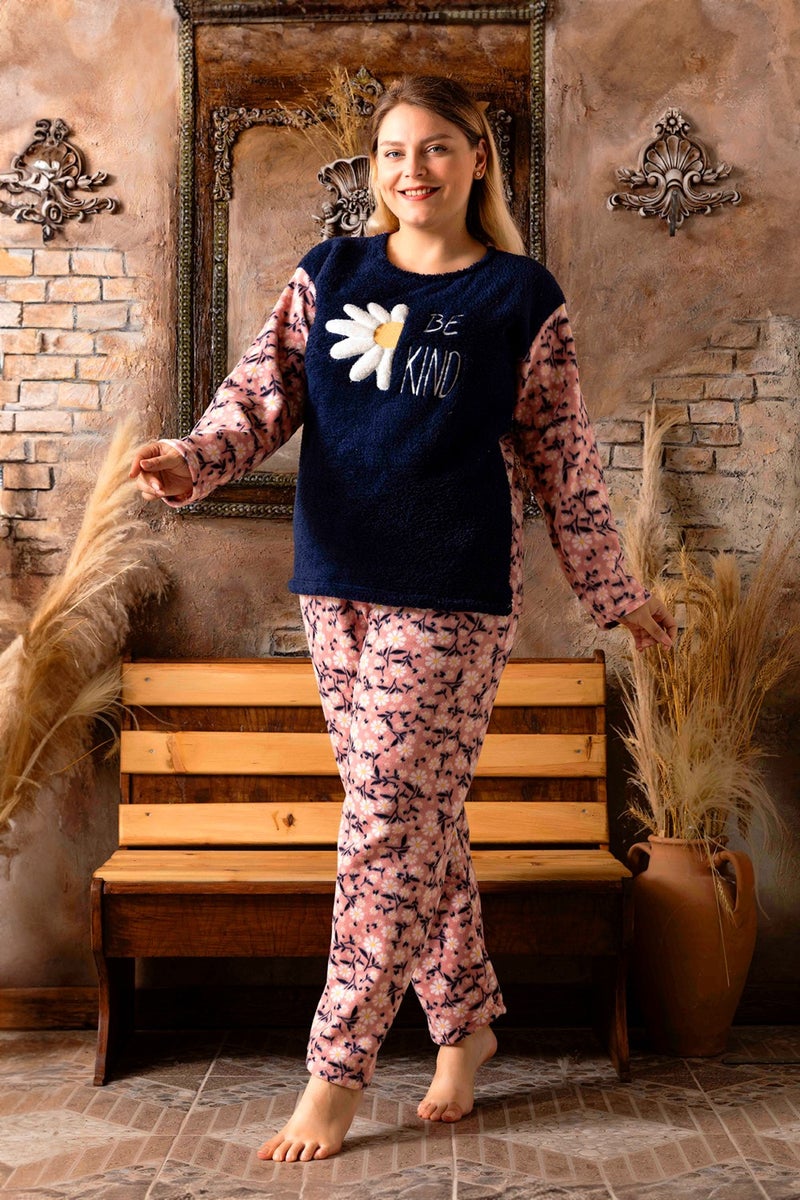 Nisanca Large Size Plush Polar Pajama Set - Winter  - Image 2