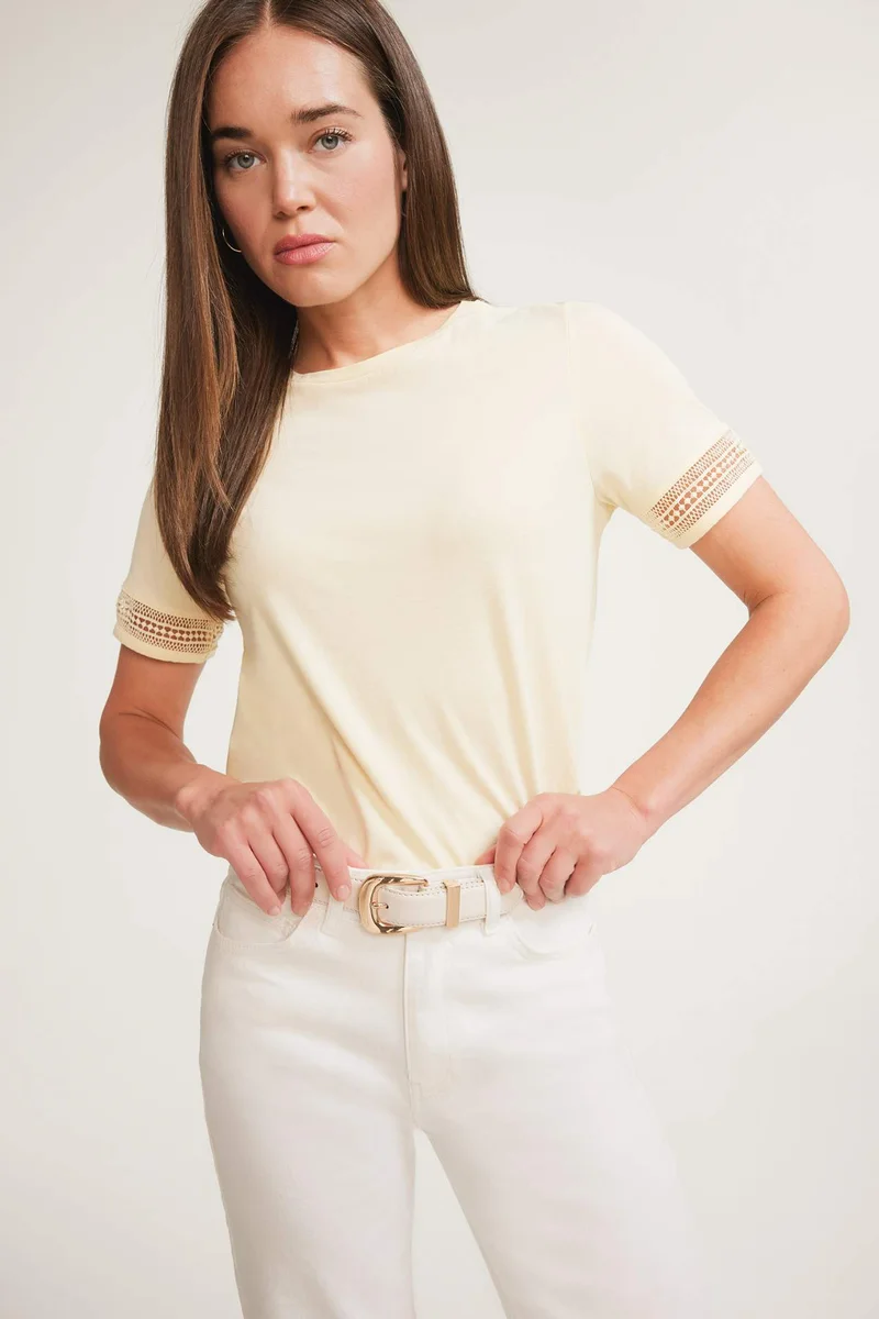 DeFacto Regular Fit Crew Neck Cotton T-Shirt