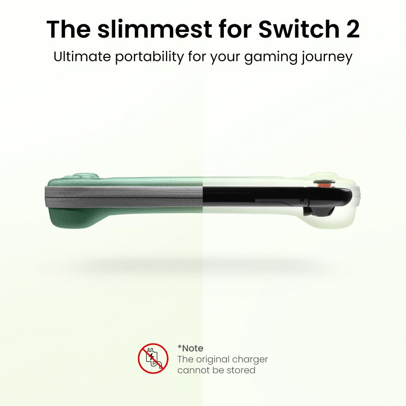 tomtoc Slim Carrying Case for Nintendo Switch 2 Model 2025, Odorless Felt Protective Hard Shell with 12 Game Card Slots, Portable Travel Storage Case with Original Patent and Military Grade Protection - Image 3