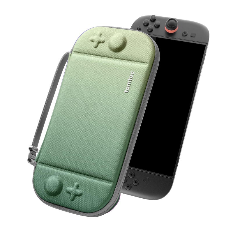 tomtoc Slim Carrying Case for Nintendo Switch 2 Model 2025, Odorless Felt Protective Hard Shell with 12 Game Card Slots, Portable Travel Storage Case with Original Patent and Military Grade Protection - Image 1