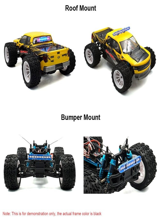 elechawk RC LED Light Bar Roof Lamp Headlight Tail Light Kit Bumper Light Compatible with Traxxas RC Car Truck Crawler Tamiya Losi HPI Rustler Axial Police Lights (100mm 2 Bar) - Image 5