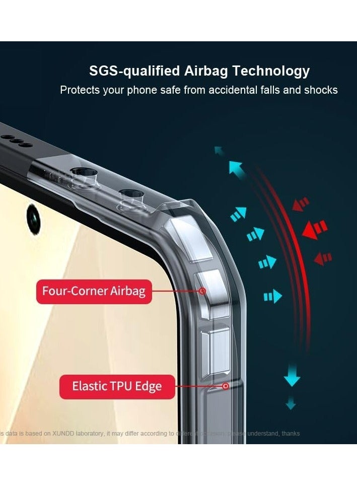TEAM LUXURY Xiaomi Redmi Note 13 Pro 4G Case Cover, Ultra-Thin Lightweight Cover Soft TPU Bumper + Acrylic Clear Back Mobile Phone Case Cover  - Image 3