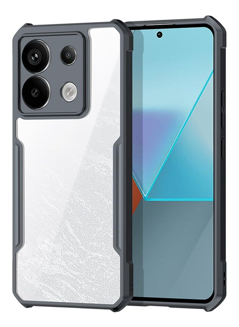 TEAM LUXURY Xiaomi Redmi Note 13 Pro 4G Case Cover, Ultra-Thin Lightweight Cover Soft TPU Bumper + Acrylic Clear Back Mobile Phone Case Cover  - Image 1