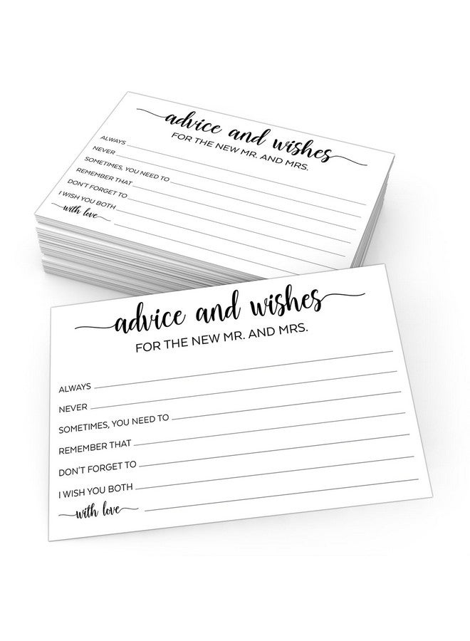 321 دن نصائح وتمنيات للسيد والسيدة، صنع في الولايات المتحدة الأمريكية، نصائح زفاف بيضاء مقاس 4 × 6 للعروس والعريس المتزوجين حديثًا، بطاقات فاخرة سميكة مع تصميم بسيط ونص بسيط، 50 بطاقة - Image 1