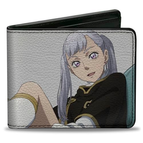 Buckle Down BuckleDown Crunchyroll Wallet Bifold Black Clover Asta Yami and Noelle Group Pose Gray Vegan Leather - Image 1