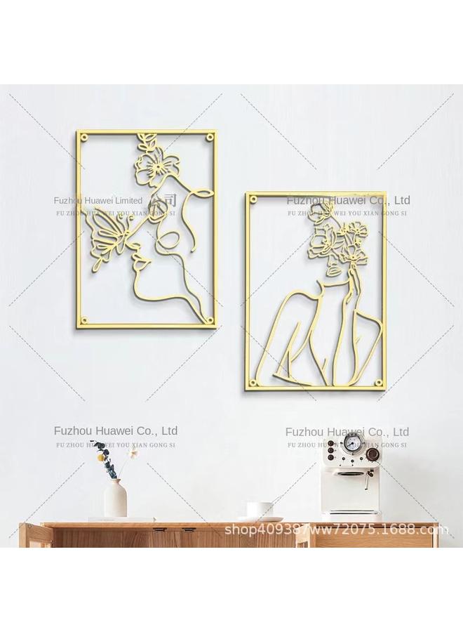 الأزرق جي دبليو حراش حديث بسيط ثلاثي الأبعاد على الحائط - Image 4