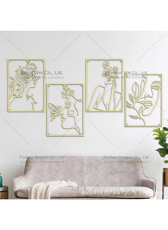 الأزرق جي دبليو حراش حديث بسيط ثلاثي الأبعاد على الحائط - Image 3