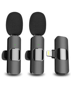 2 Pack Wireless Microphone for iPhone iPad Mini iPhone Video Recording YouTube Interview TikTok Vlog