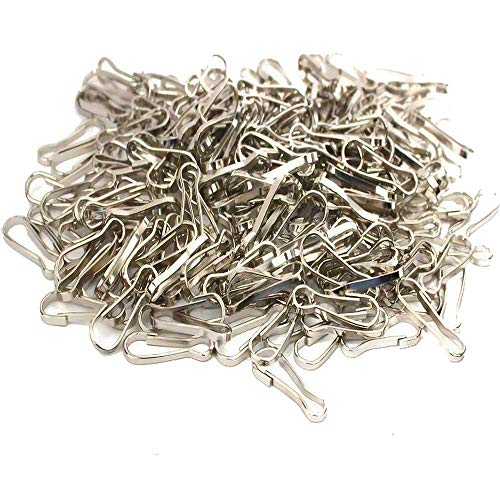 AKIRO 200Pcs Durable Metal Lanyard Hooks DIY Jewelry Basics Hooks Zipper Pull Id Card - Image 3