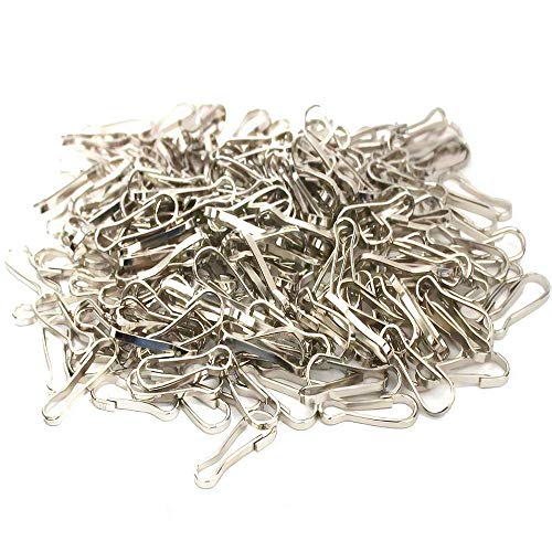 AKIRO 200Pcs Durable Metal Lanyard Hooks DIY Jewelry Basics Hooks Zipper Pull Id Card - Image 1