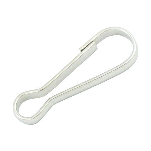 AKIRO 200Pcs Durable Metal Lanyard Hooks DIY Jewelry Basics Hooks Zipper Pull Id Card - Image 2