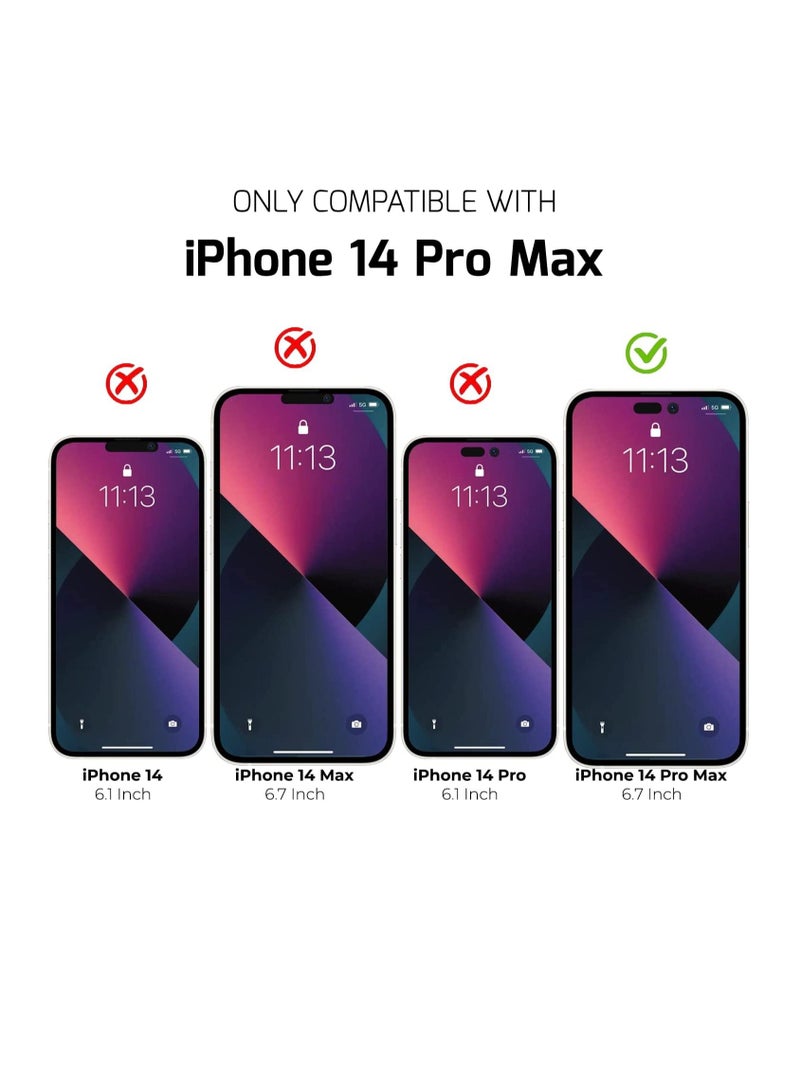 روك بو اي فون 14 برو ماكس القضية 6.7 بوصة صفراء العسكرية ، من الصعب مقاومة للانفجار مرة أخرى ، الترا رقيقة كريستال القضية المضادة للسقوط والصدمة واقية من الصفر - Image 2