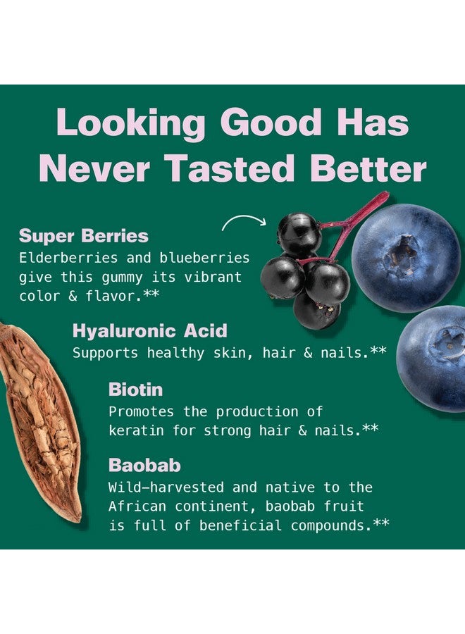 Kuli Kuli Super Gummies - Skin Supplements with Baobab, Elderberry, and Biotin - Helps Support Skin Health - 60 Non-GMO, Gluten-Free Gummies - Image 4