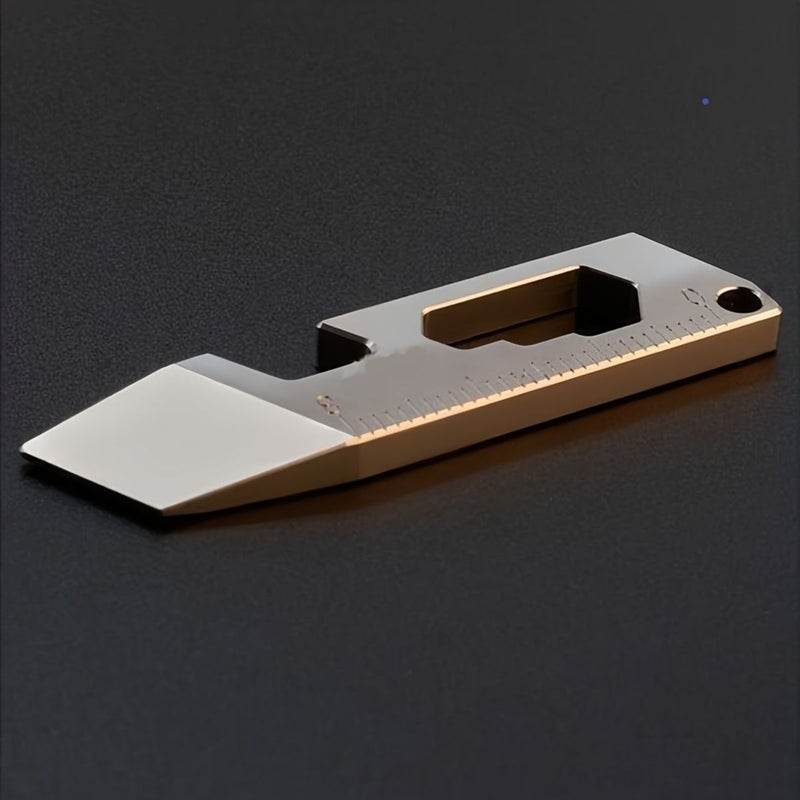 Metal Mini Multi Function Pry Bar Bottle Opener Personalized Keychain Pendant 1pc - Image 1