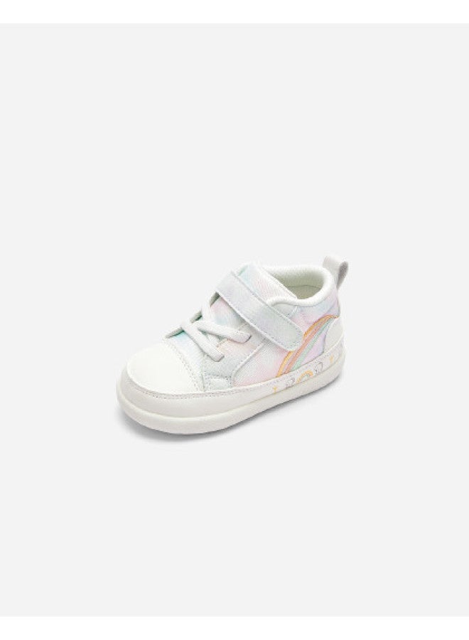 Balabala Baby Walking Shoes, Infant & Toddler Girls' Shoes, Embroidered Non-slip School White Sneakers For Spring/autumn, Versatile Style - Image 1