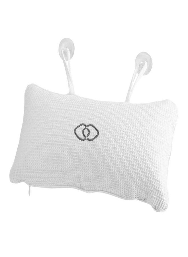 Nikou Bathtub Spa Pillow - Bath Cushion Bath Pillows White - Spa Pillow with Suction Cups,Supports Neck and Shoulders,for Hot Tub Home Spa Jacuzzi Bathtub Head Rest, Comfortable & Soft - Image 1
