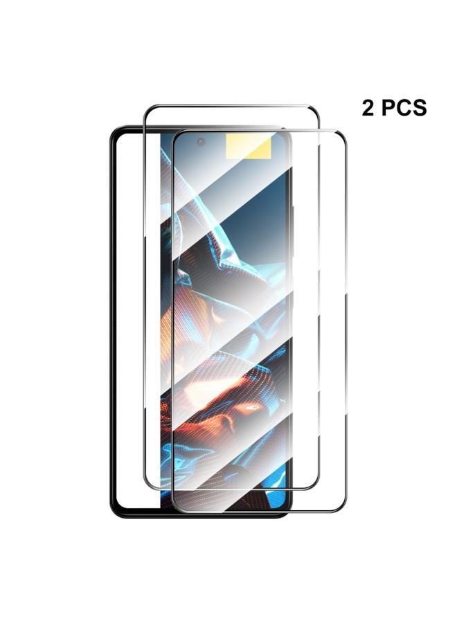 Green Tiger Xiaomi Poco X5 2pcs ENKAY Hat Prince Full Glue 0.26mm 9H 2.5D Tempered Glass Full Film - Image 1