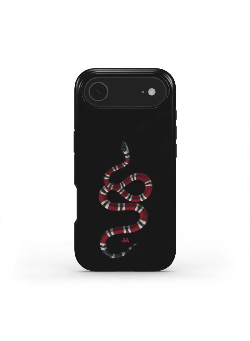 موبكوس جراب iPhone 17 Air Midnight Serpent المميز، متوافق مع غطاء صلب مزدوج الطبقات مع حماية من السيليكون - غطاء مقاوم للخدوش والصدمات