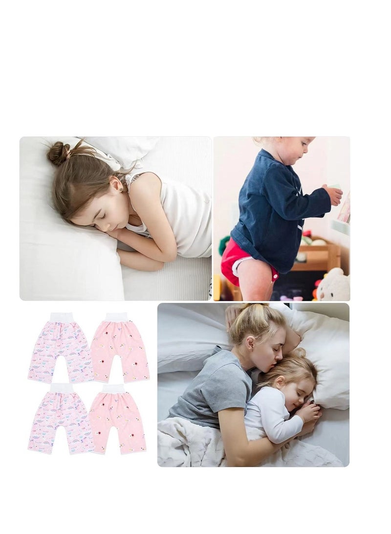 2 piece toddler training waterproof diaper pants baby girl - Multicolour  - Image 5