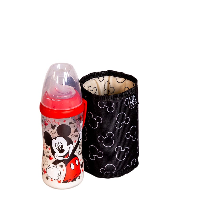 J.L. Childress Disney Baby by J.L. Childress Universal Cup Holder with Cell Phone Pocket - Disney Stroller Accessory and Travel Essential - Insulated, Cup and Cell Phone Holder - Mickey Mouse Black - Image 5