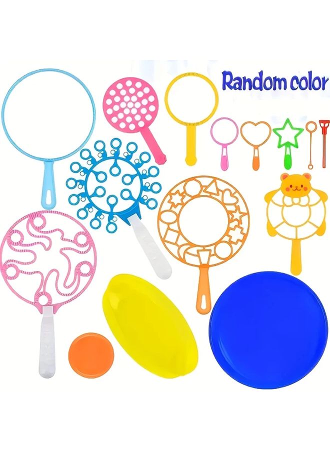 1 Set Bubble Tool Kit With Tray 15 Pcs Summer Outdoor Party Blowing Wand Toys - Image 3