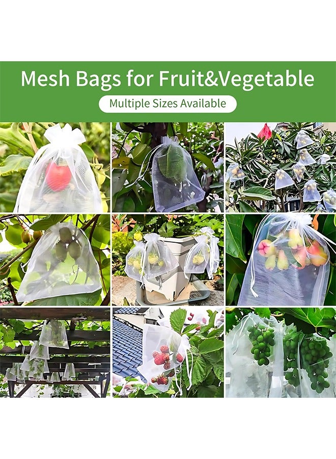 اتش واي 100 قطعة أكياس مجوهرات الأورجانزا 8 × 10 سم ، أكياس هدايا شبكية صغيرة برباط حقائب صغيرة لحفل زفاف صالح حلوى المجوهرات (أبيض) - Image 5