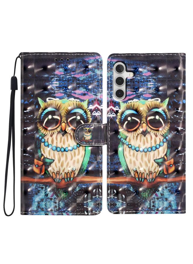S-TOP Case For Samsung Galaxy A16 5G 3D Pattern Leather Phone Case - Image 1