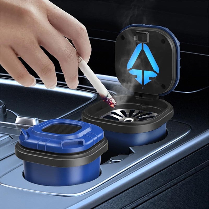 Car Cup Holder Ashtray with LED Light – Portable Smokeless Ashtray with Smoke Blocking Lid, Detachable Inner Tray, Fire Resistant Material, Easy Clean Design, Universal Fit Car Cup Holder Ashtray for Cars, SUVs, Trucks - Image 5