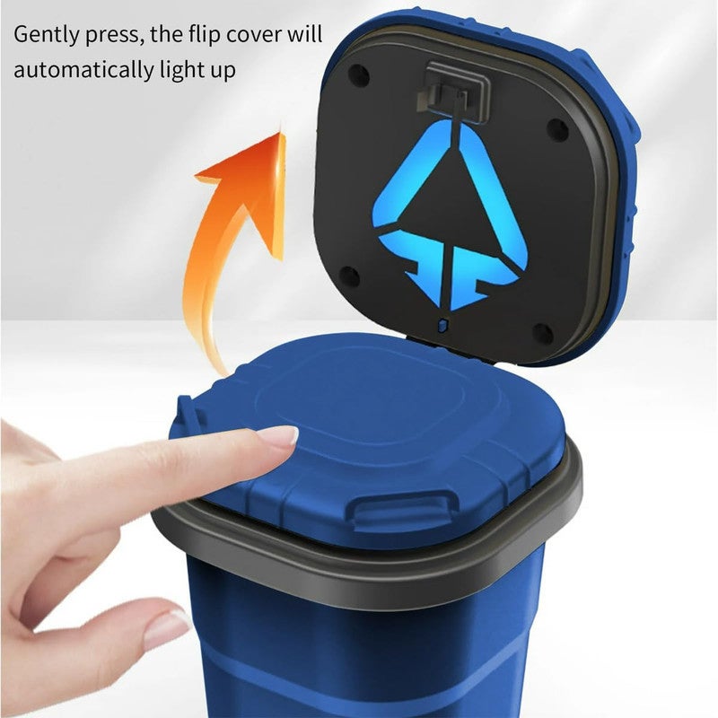 Car Cup Holder Ashtray with LED Light – Portable Smokeless Ashtray with Smoke Blocking Lid, Detachable Inner Tray, Fire Resistant Material, Easy Clean Design, Universal Fit Car Cup Holder Ashtray for Cars, SUVs, Trucks - Image 4