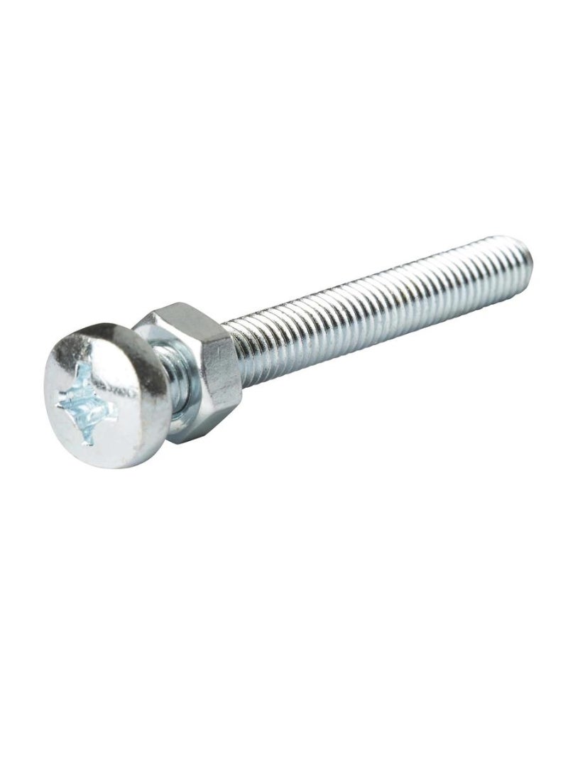 Zinc Plated Carbon Steel Machine Screw And Nut Pack M5 X 50 Mm 20 Piece