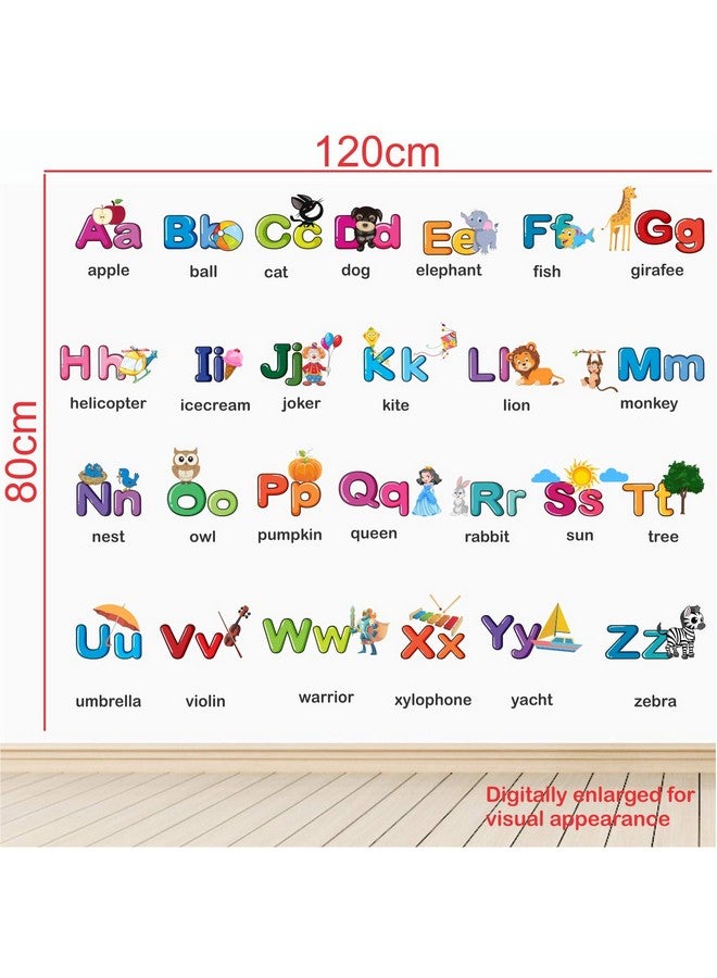 StickMe 'Alphabets for Kids Learning Education Nursery Pre School Kinder Garden Baby Wall Sticker' -SM656 (Multi Colour, Vinyl - 120cm X 80 cm) - Image 3