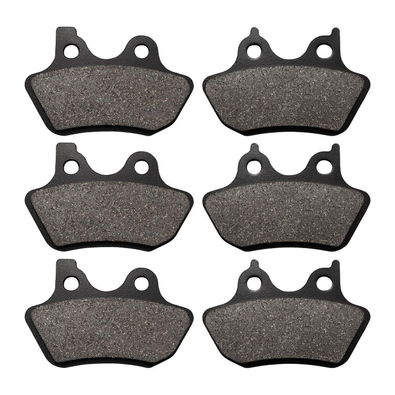 MooLang Brake Pads for Harley FLHTCUI Electra Glide Ultra Classic FLHRCi Road King Classic Touring FLHT Dyna FXDLi Low Rider Road Glide Fatboy Heritage Softail Front and Rear