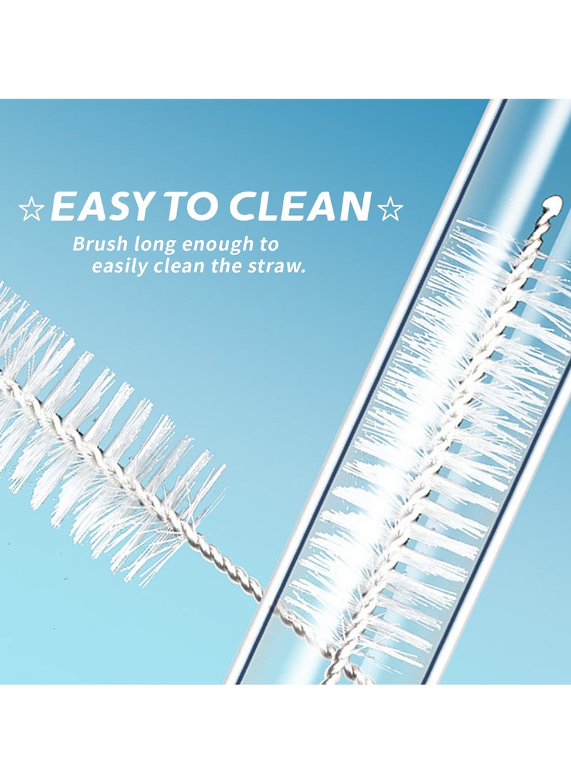 Generic - Reusable Glass Straws Set of 4 with Clover Decoration – Eco-Friendly Drinking Straws with Cleaning Brush – Bring Luck to Every Sip! - Image 1