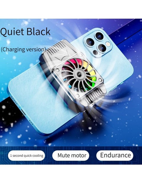 The new mobile phone radiator game quickly cools down and mutes the artifact without affecting voice communication（black）