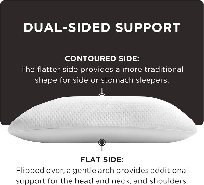 Tempur-Pedic Memory Foam Symphony Pillow Luxury Soft Feel, Standard, White - Image 3