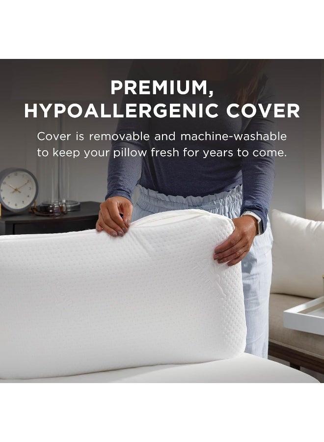 Tempur-Pedic Memory Foam Symphony Pillow Luxury Soft Feel, Standard, White - Image 5